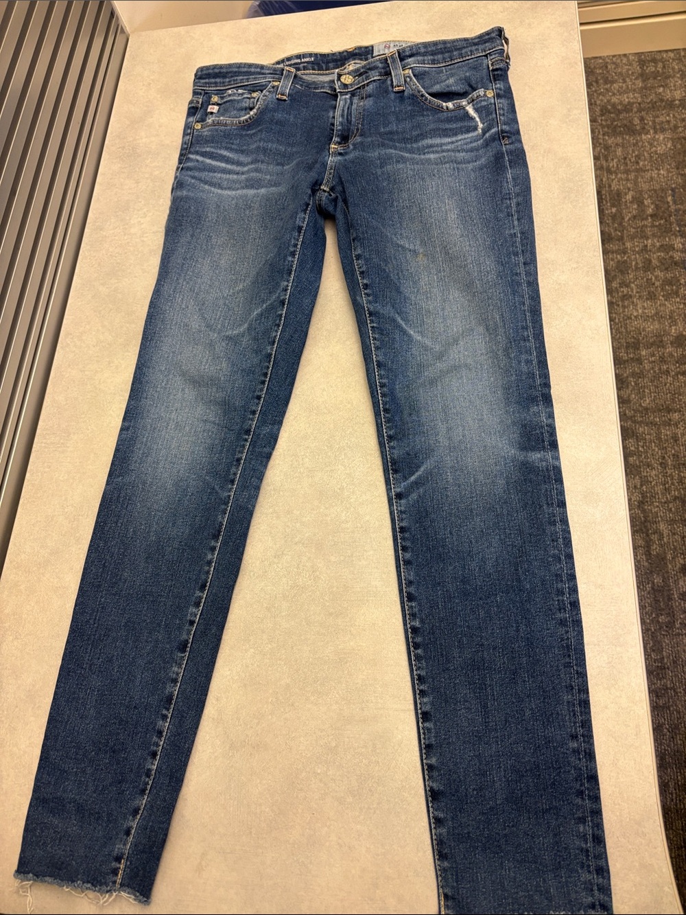 Ag Adriano Goldschmied Dark Blue Leena Legging Ankle Jeans
